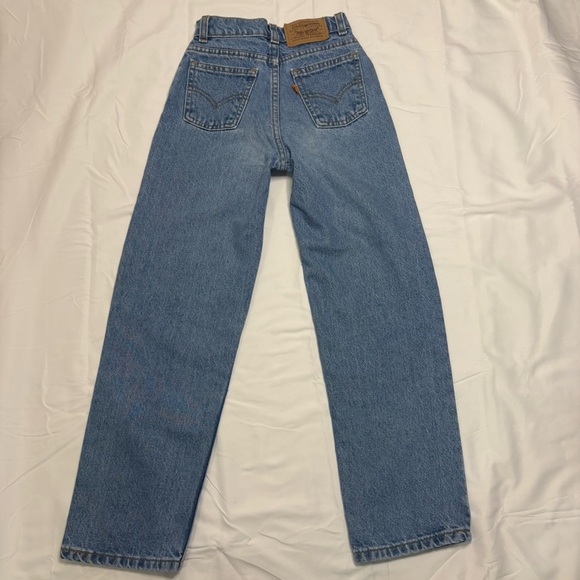Vintage Levi’s 634 Blue Jeans Kids Size 8 Dated From 1999 Wide Leg Pants - Picture 5 of 10